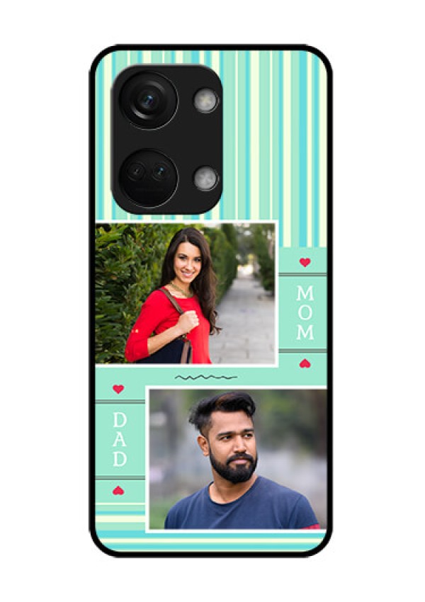 OnePlus Nord 3 5G Custom Glass Phone Case - Mom & Dad Pic Design