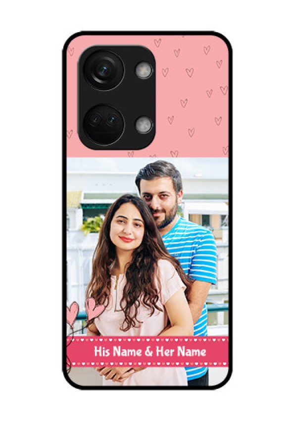 OnePlus Nord 3 5G Personalized Glass Phone Case - Love Design Peach Color