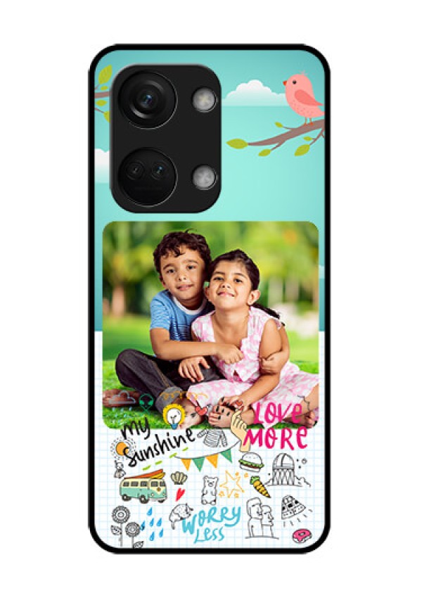OnePlus Nord 3 5G Photo Printing on Glass Case - Doodle love Design