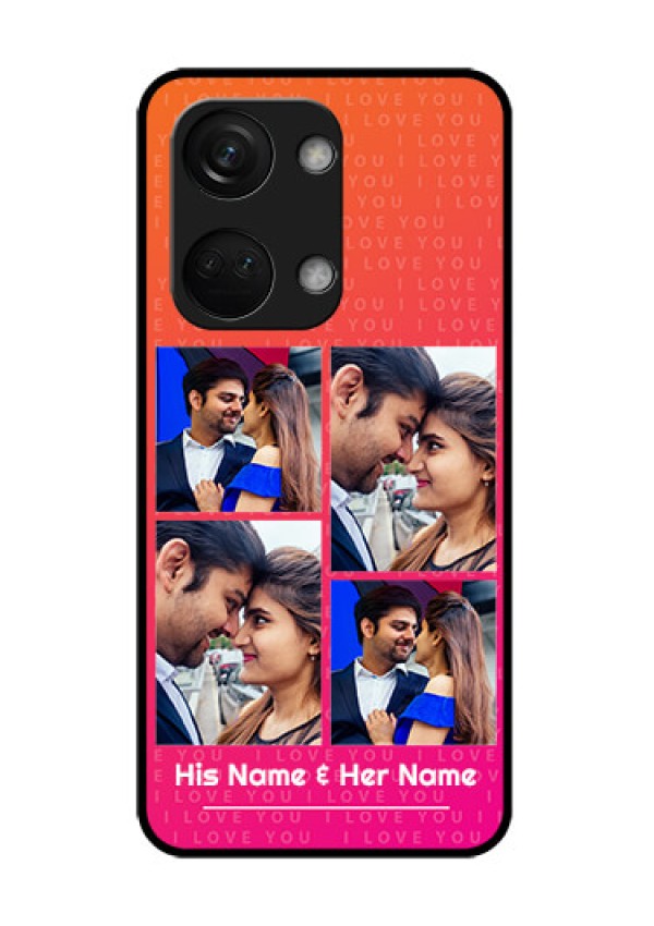 OnePlus Nord 3 5G Custom Glass Phone Case - I Love You Pink Design