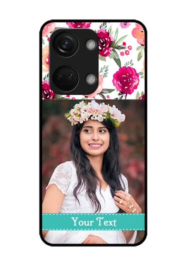 OnePlus Nord 3 5G Custom Glass Phone Case - Watercolor Floral Design