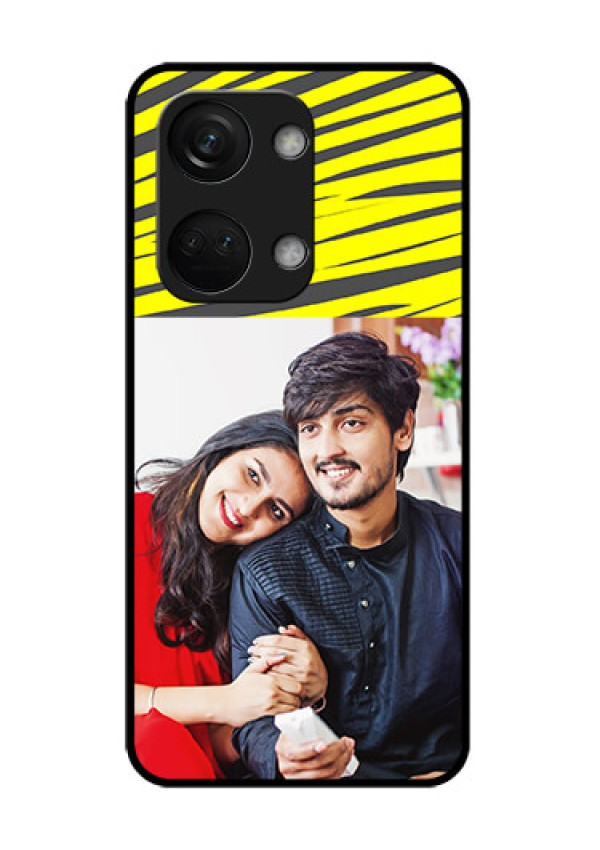 OnePlus Nord 3 5G Photo Printing on Glass Case - Yellow Abstract Design