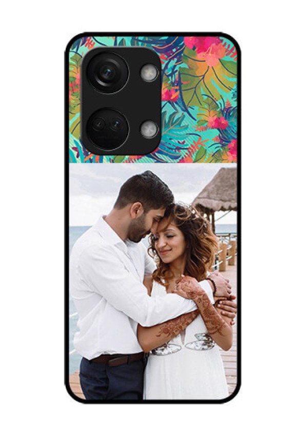 OnePlus Nord 3 5G Photo Printing on Glass Case - Watercolor Floral Design