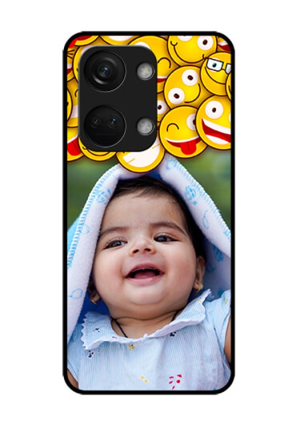 OnePlus Nord 3 5G Custom Glass Mobile Case - with Smiley Emoji Design