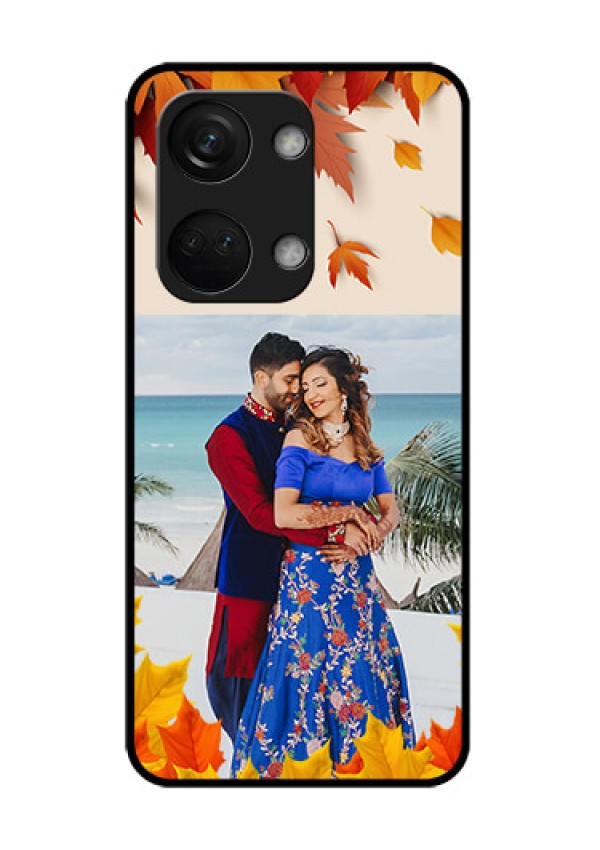 OnePlus Nord 3 5G Photo Printing on Glass Case - Autumn Maple Leaves Design