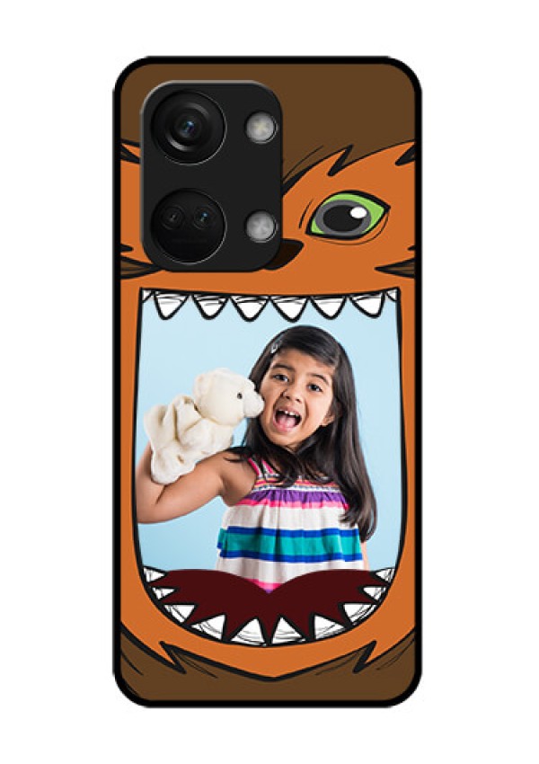 OnePlus Nord 3 5G Photo Printing on Glass Case - Owl Monster Back Case Design