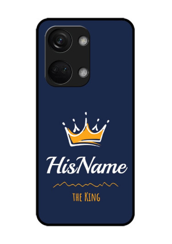 OnePlus Nord 3 5G Glass Phone Case King with Name