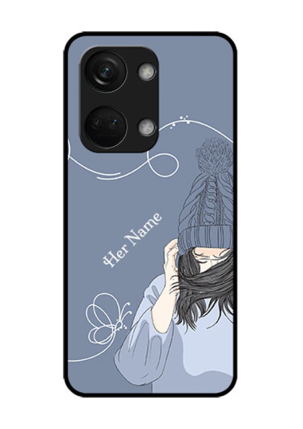OnePlus Nord 3 5G Custom Glass Mobile Case - Girl in winter outfit Design