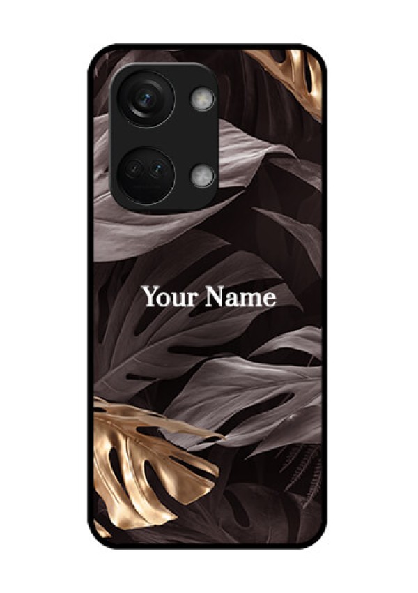 OnePlus Nord 3 5G Personalised Glass Phone Case - Wild Leaves digital paint Design