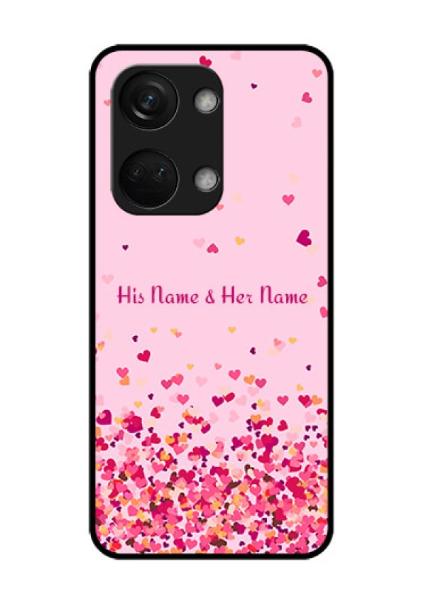 OnePlus Nord 3 5G Photo Printing on Glass Case - Floating Hearts Design