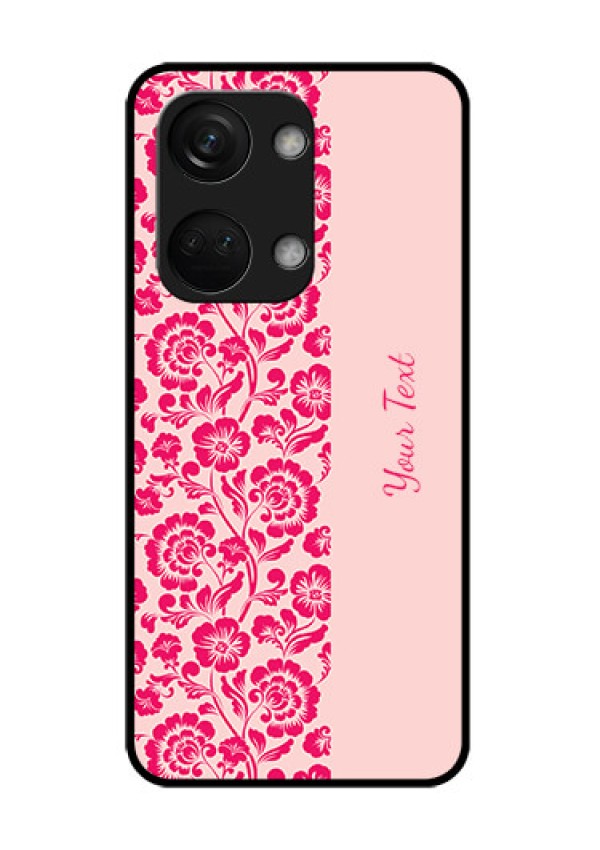 OnePlus Nord 3 5G Custom Glass Phone Case - Attractive Floral Pattern Design
