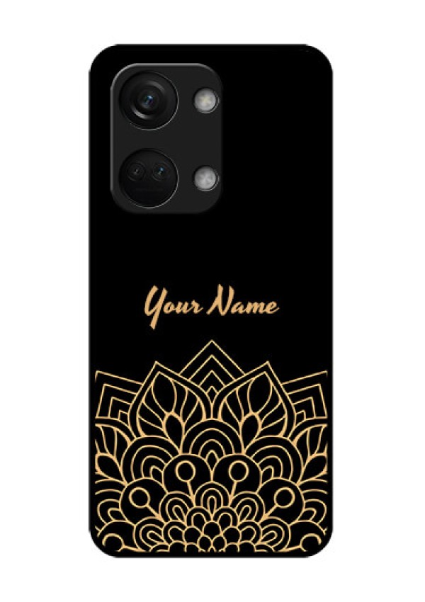 OnePlus Nord 3 5G Custom Glass Phone Case - Golden mandala Design
