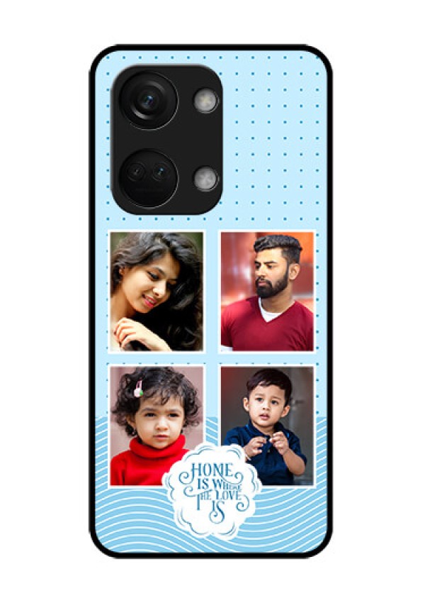 OnePlus Nord 3 5G Custom Glass Phone Case - Cute love quote with 4 pic upload Design