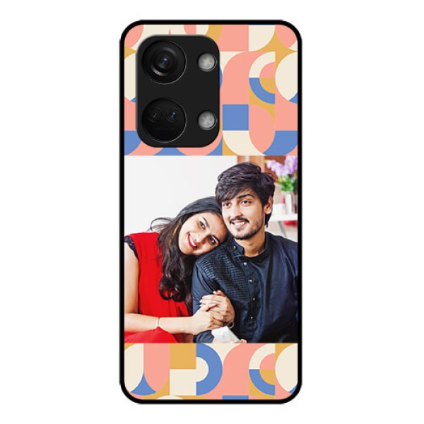 OnePlus Nord 3 5G Photo Printing on Glass Case - Semi-circle Maze Pattern Design OnePlus Nord 3 5G Photo Printing on Glass Case - Semi-circle Maze Pattern Design