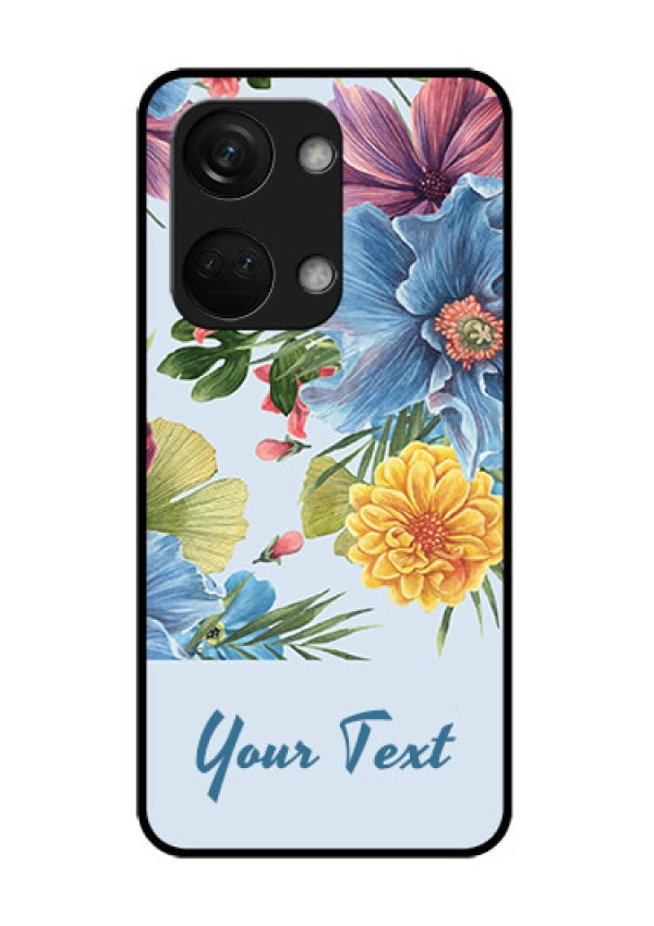 OnePlus Nord 3 5G Custom Glass Mobile Case - Stunning Watercolored Flowers Painting Design