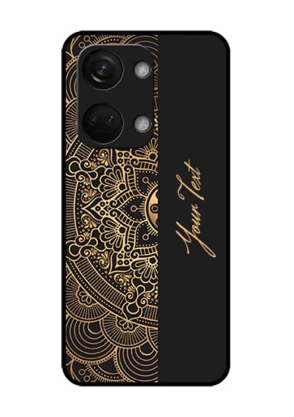 OnePlus Nord 3 5G Photo Printing on Glass Case - Mandala art with custom text Design