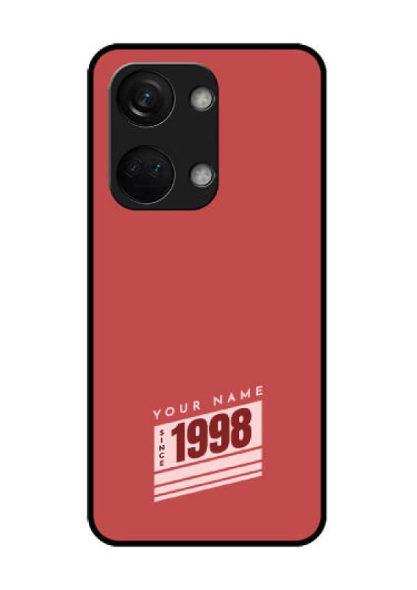 OnePlus Nord 3 5G Custom Glass Phone Case - Red custom year of birth Design
