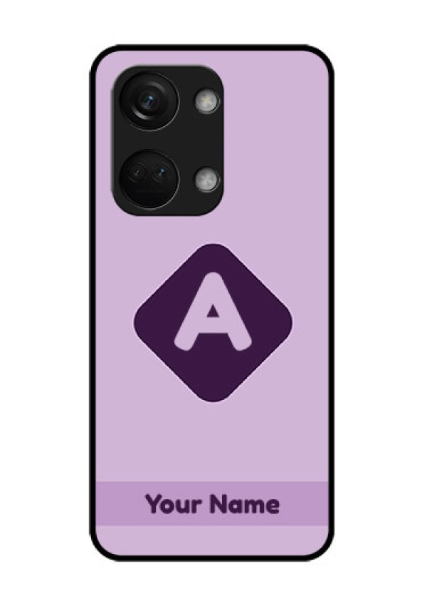 OnePlus Nord 3 5G Custom Glass Mobile Case - Custom Letter in curved badge Design