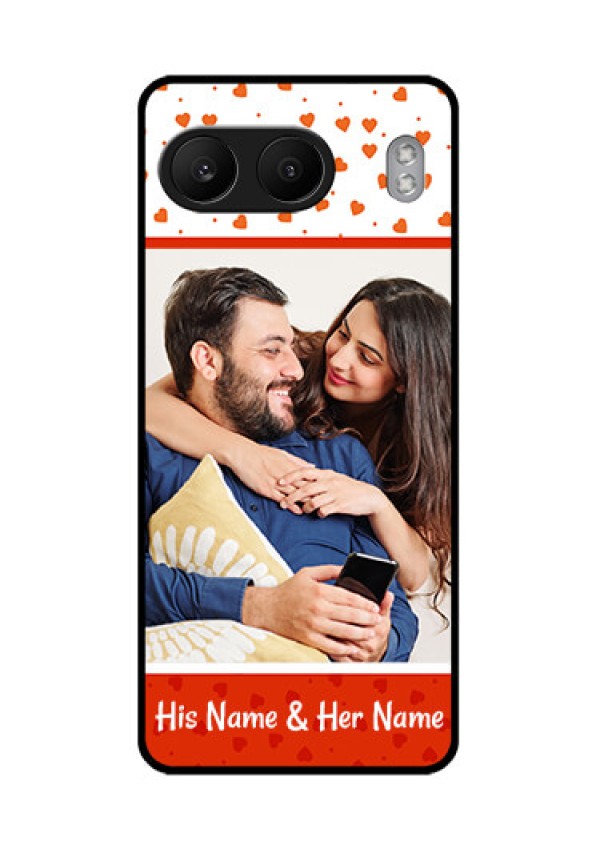OnePlus Nord 4 5G Custom Glass Phone CaseOrange Love Symbol Design