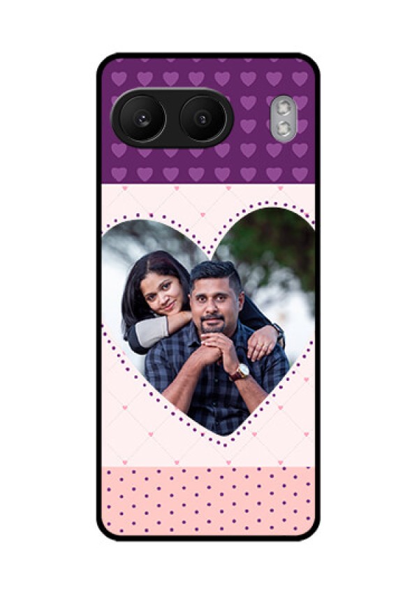 OnePlus Nord 4 5G Custom Glass Phone CaseViolet Love Dots Design