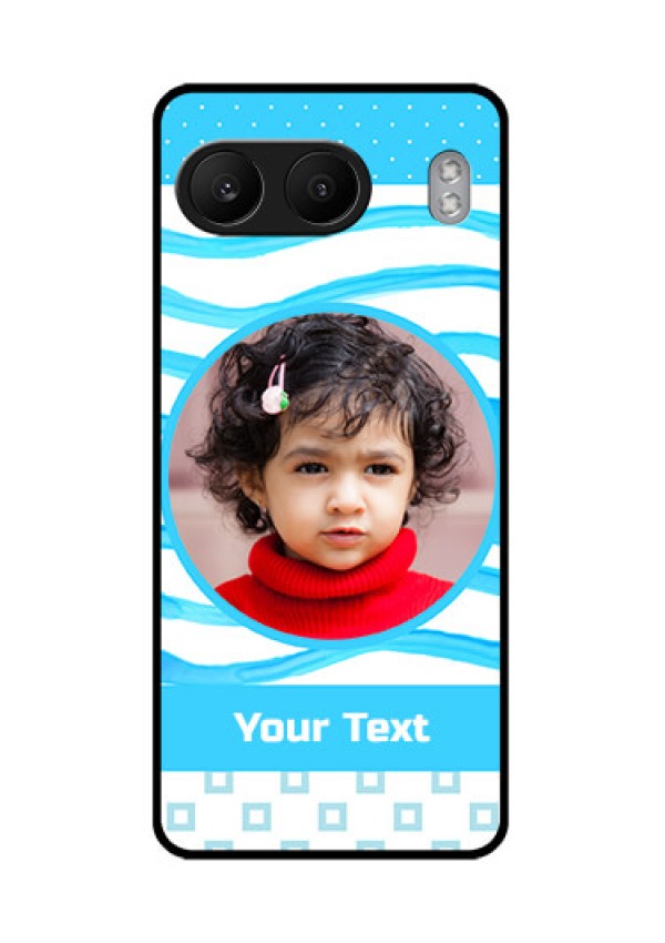 OnePlus Nord 4 5G Custom Glass Phone CaseSimple Blue Case Design