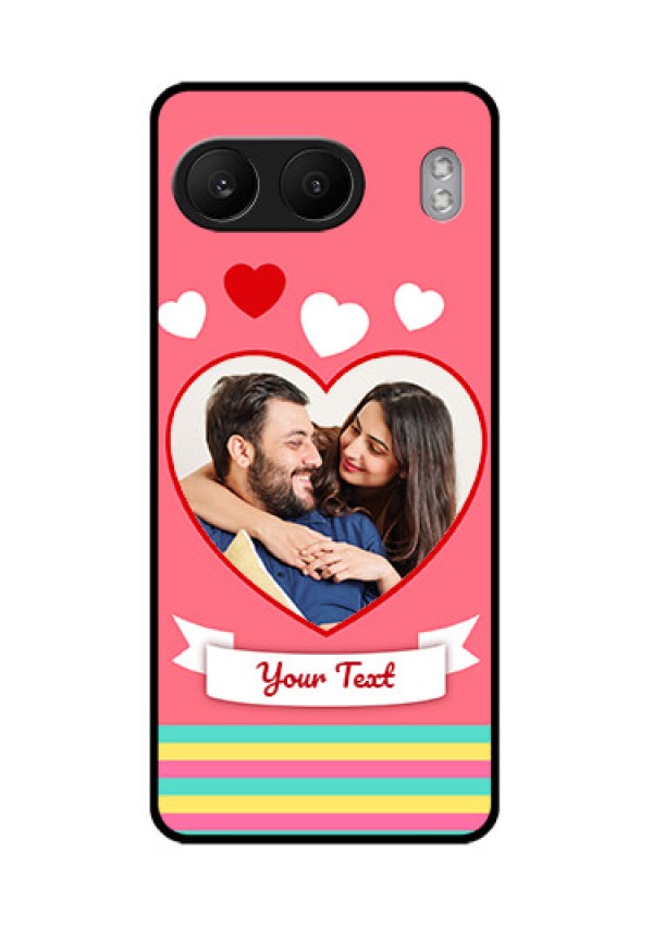 OnePlus Nord 4 5G Custom Glass Phone CaseLove Shapes Doodle Design