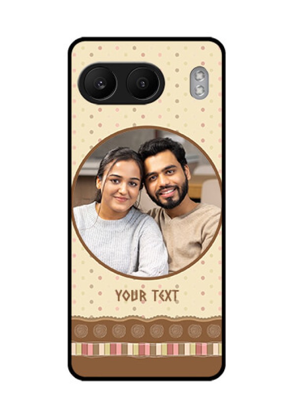 OnePlus Nord 4 5G Custom Glass Phone CaseBrown Dotted Mobile Case Design