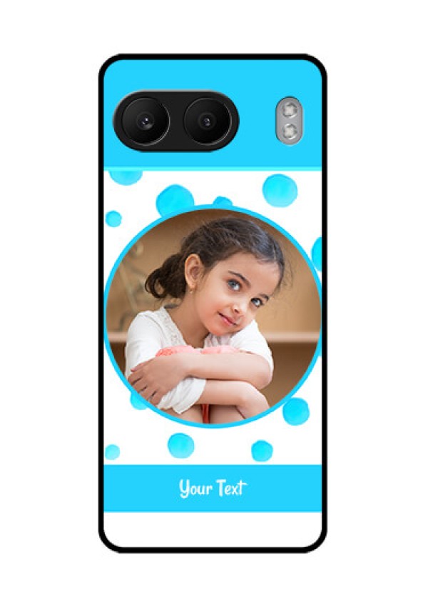 OnePlus Nord 4 5G Custom Glass Phone CaseBlue Bubbles Pattern Design