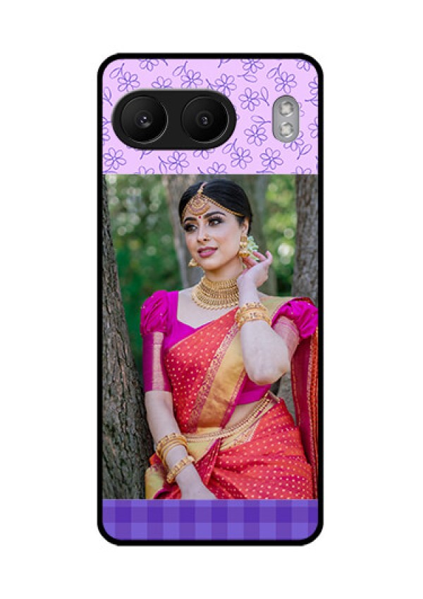 OnePlus Nord 4 5G Custom Glass Phone CasePurple Floral Design