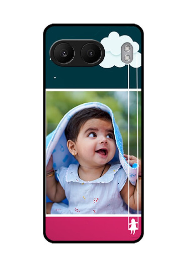 OnePlus Nord 4 5G Custom Glass Phone CaseCute Girl With Cloud Design