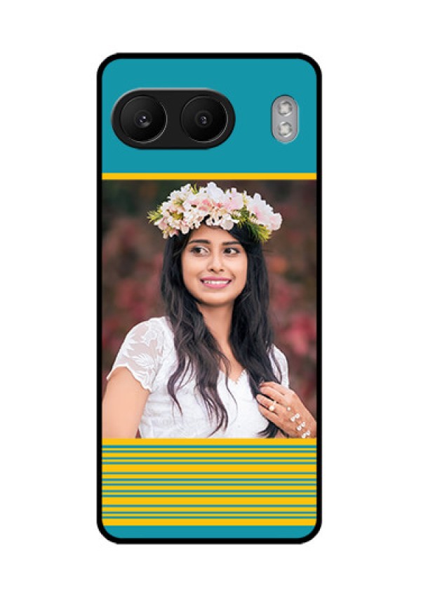 OnePlus Nord 4 5G Custom Glass Phone CaseYellow and Blue Design
