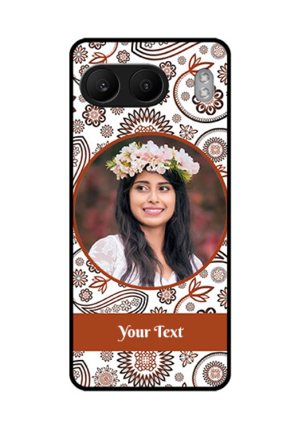 OnePlus Nord 4 5G Custom Glass Phone CaseAbstract Flower Design