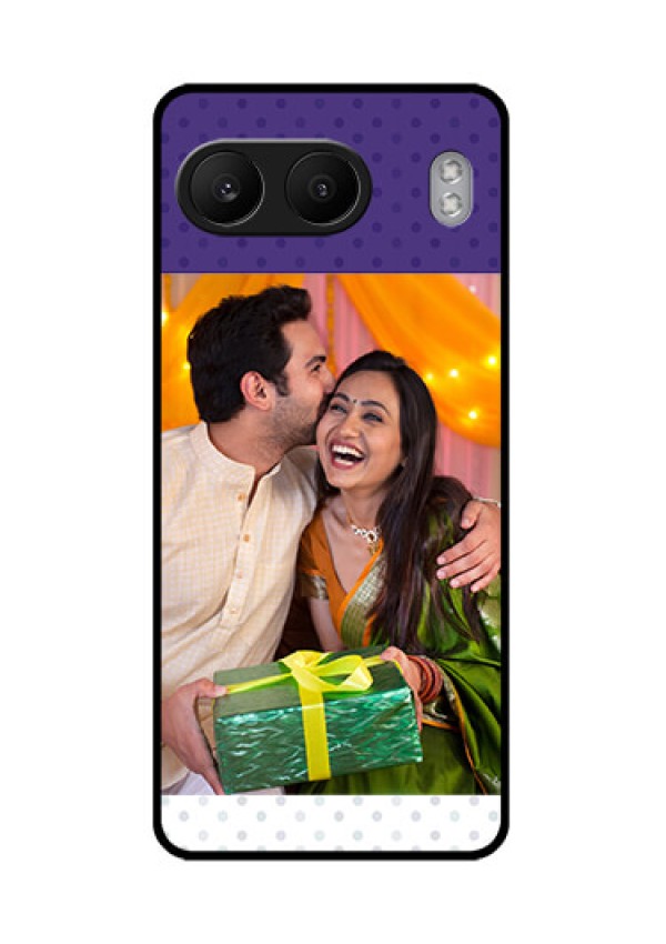 OnePlus Nord 4 5G Custom Glass Phone CaseViolet Colored Pattern Design
