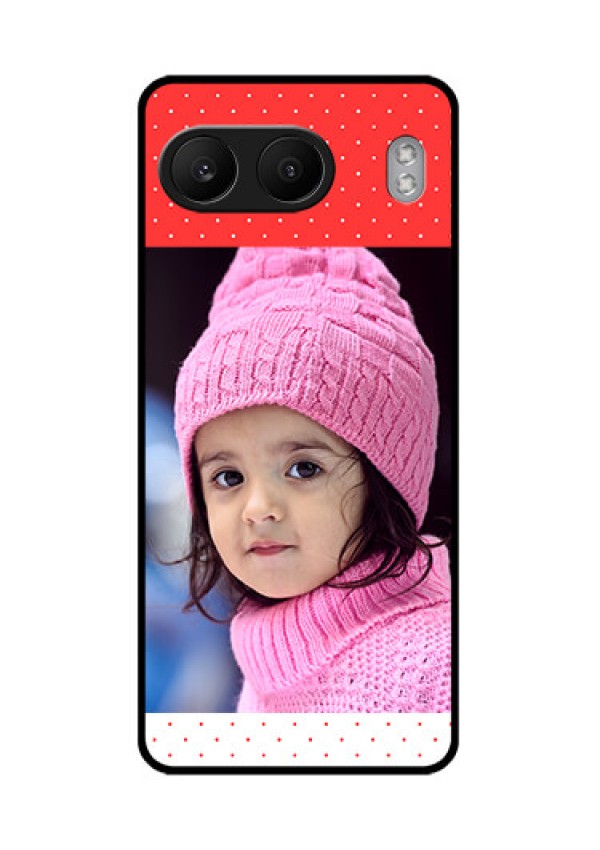 OnePlus Nord 4 5G Custom Glass Phone CaseRed Pattern Design