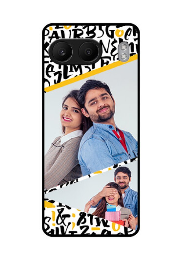 OnePlus Nord 4 5G Custom Glass Phone CaseLetters Pattern Design