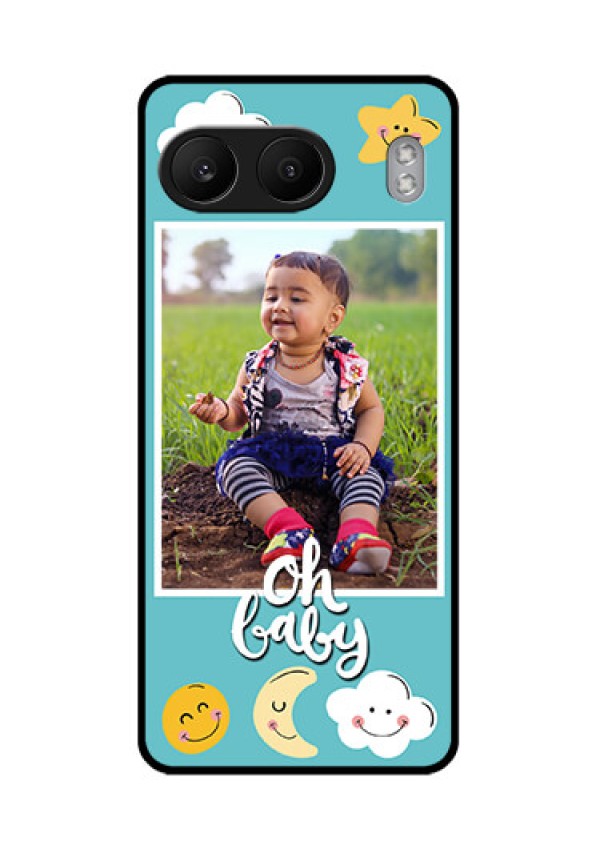OnePlus Nord 4 5G Custom Glass Phone CaseSmiley Kids Stars Design
