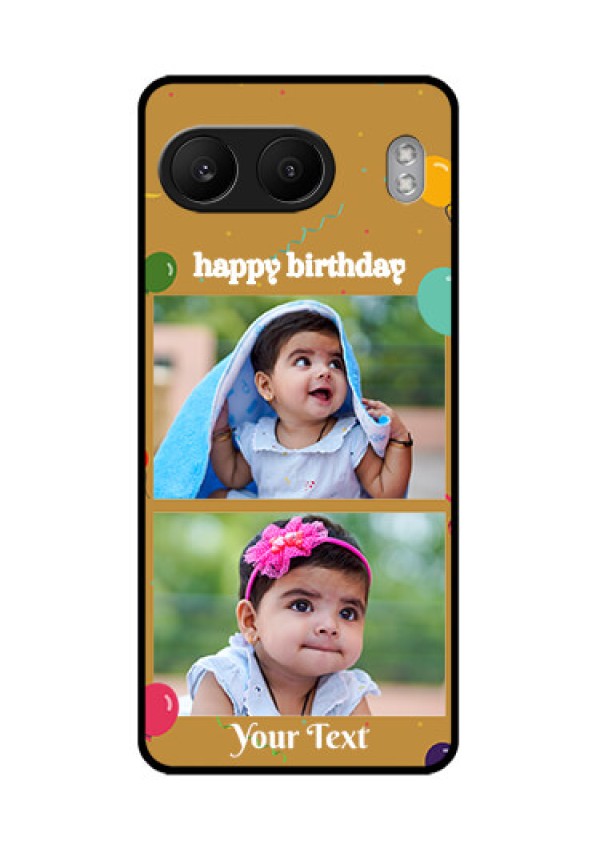 OnePlus Nord 4 5G Custom Glass Phone CaseImage Holder With Birthday Celebrations Design
