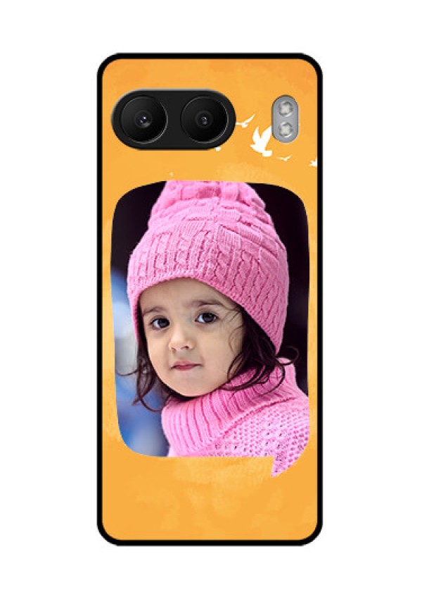 OnePlus Nord 4 5G Custom Glass Phone CaseWater Color Design With Bird Icons
