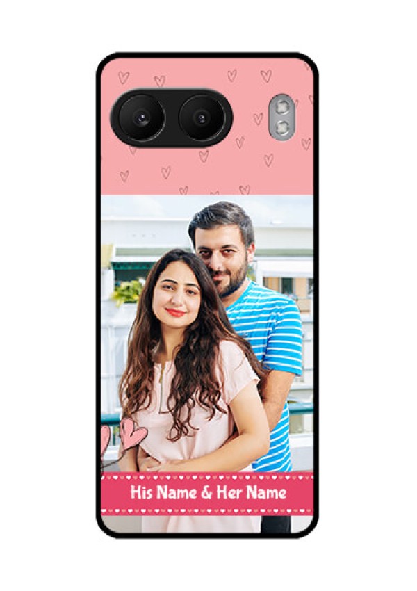 OnePlus Nord 4 5G Custom Glass Phone CaseLove Design Peach Color