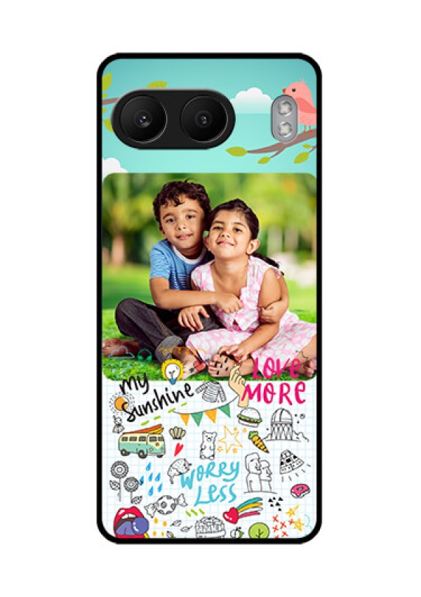 OnePlus Nord 4 5G Custom Glass Phone CaseDoodle Love Design