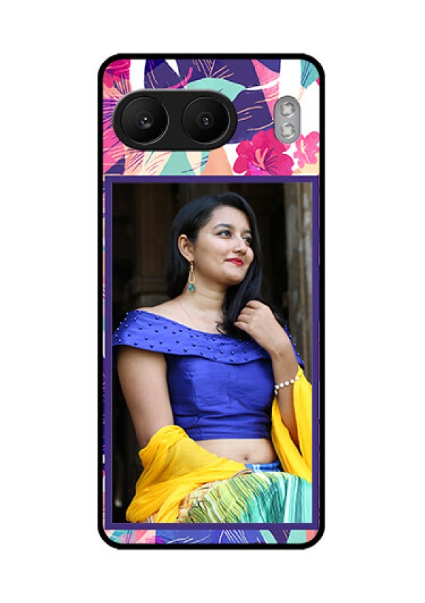 OnePlus Nord 4 5G Custom Glass Phone CaseAbstract Floral Design