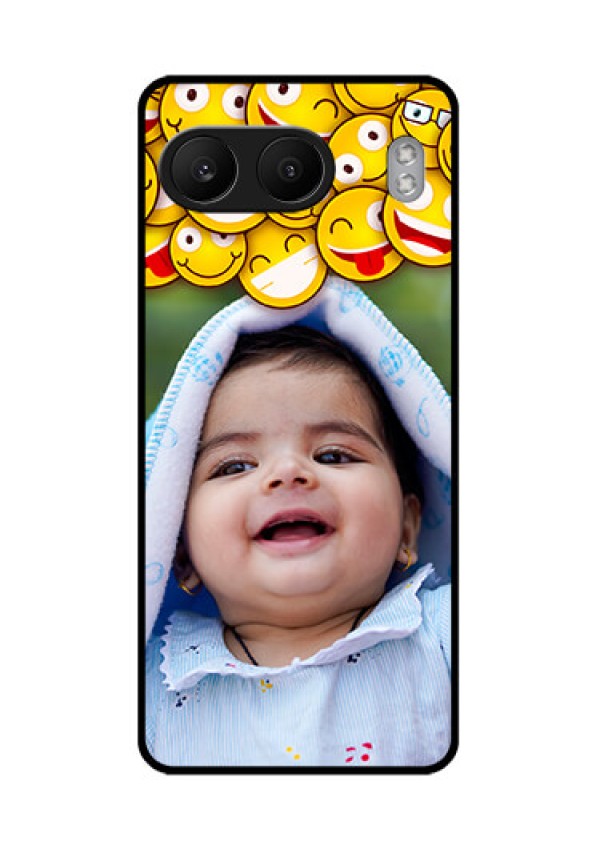 OnePlus Nord 4 5G Custom Glass Phone CaseWith Smiley Emoji Design