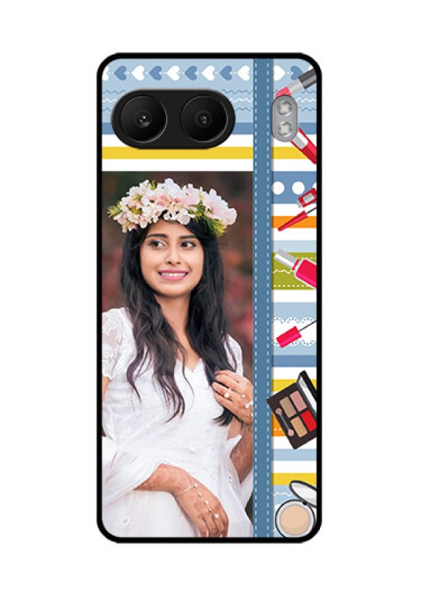 OnePlus Nord 4 5G Custom Glass Phone CaseMakeup Icons Design