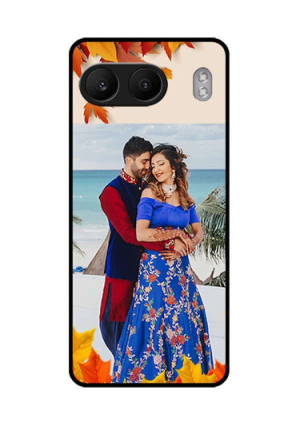 OnePlus Nord 4 5G Custom Glass Phone CaseAutumn Maple Leaves Design