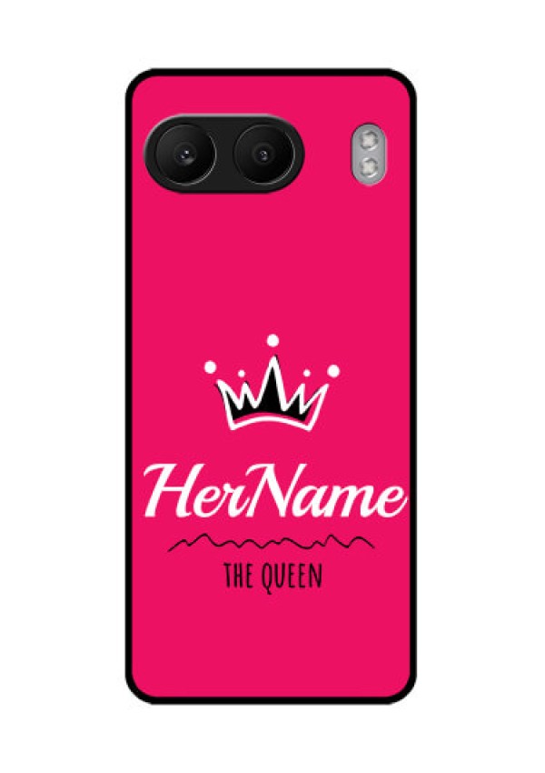 OnePlus Nord 4 5G Custom Glass Phone CaseQueen With Name Design