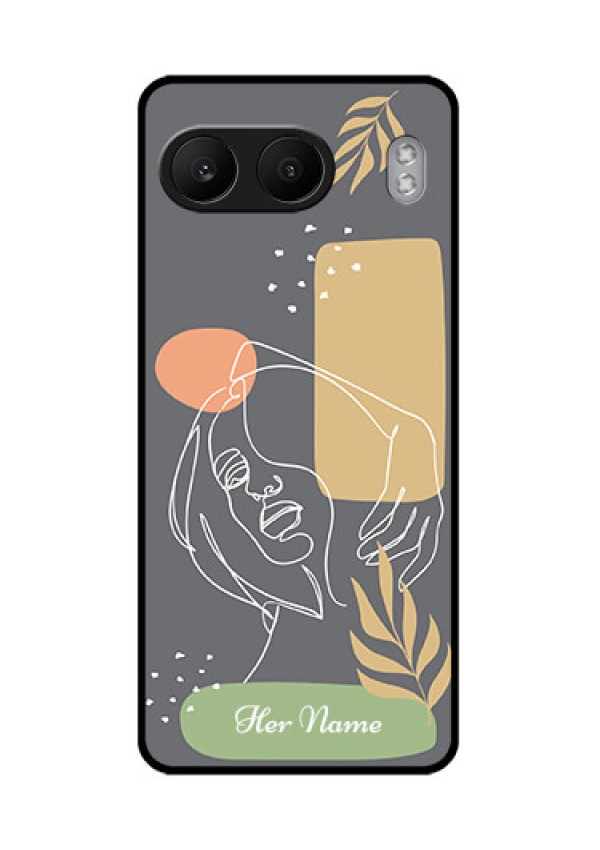 OnePlus Nord 4 5G Custom Glass Phone CaseGazing Woman Line Art Design