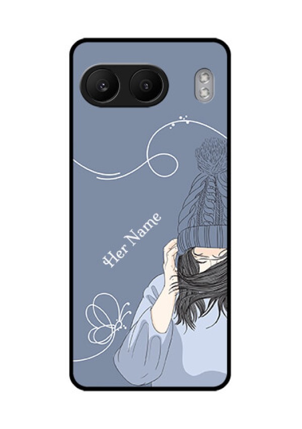 OnePlus Nord 4 5G Custom Glass Phone CaseGirl In Winter Outfit Design