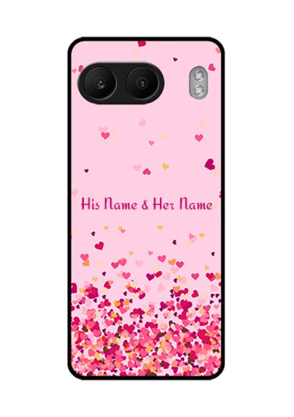 OnePlus Nord 4 5G Custom Glass Phone CaseFloating Hearts Design