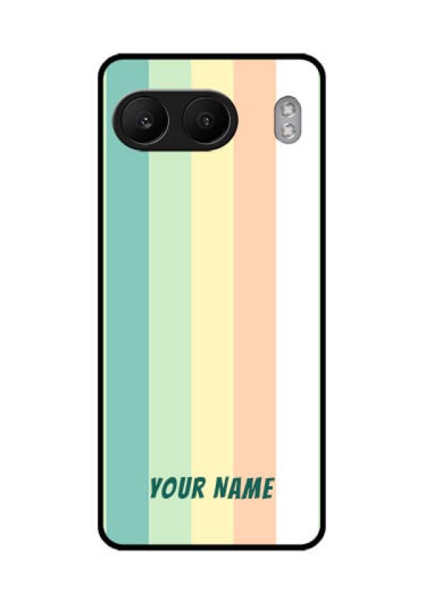 OnePlus Nord 4 5G Custom Glass Phone CaseMulti - Colour Stripes Design