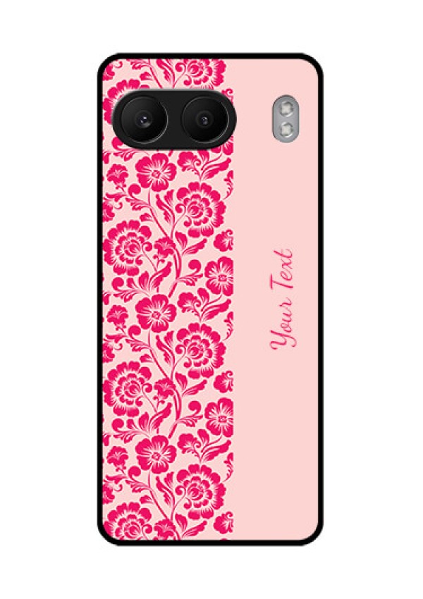 OnePlus Nord 4 5G Custom Glass Phone CaseAttractive Floral Pattern Design